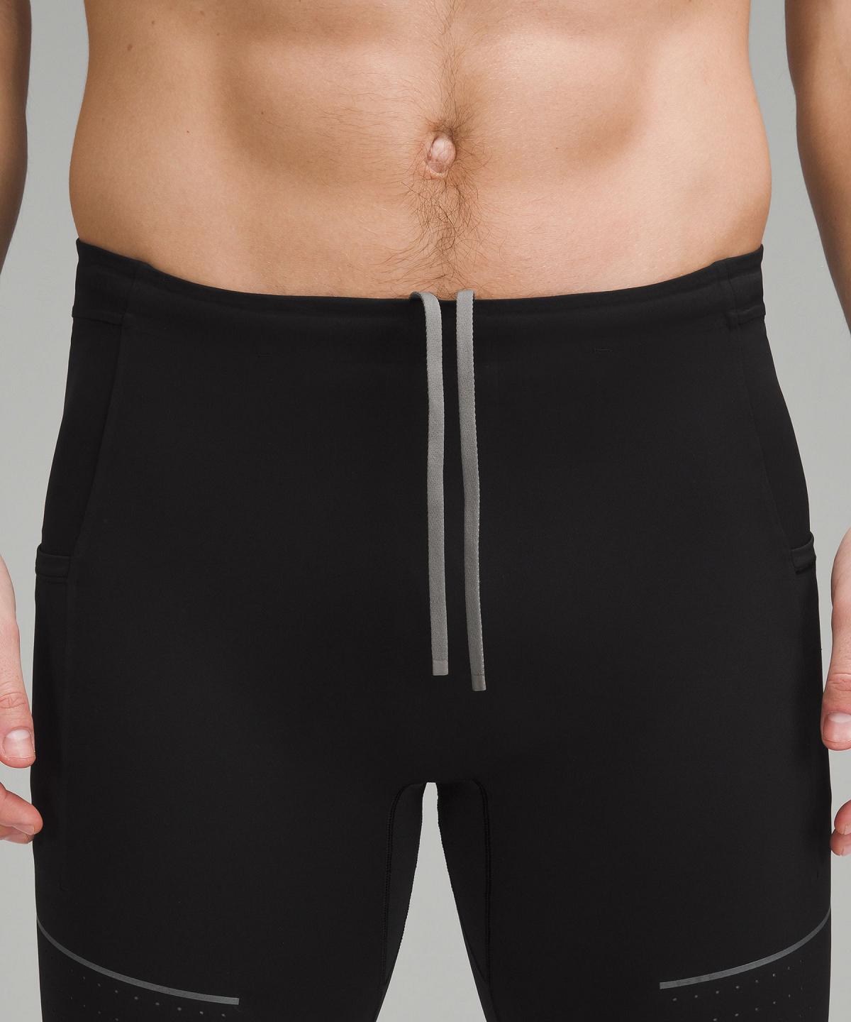 Black Lululemon Fast and Free Half Tight 8" Men Shorts | NZ_LuLu83175