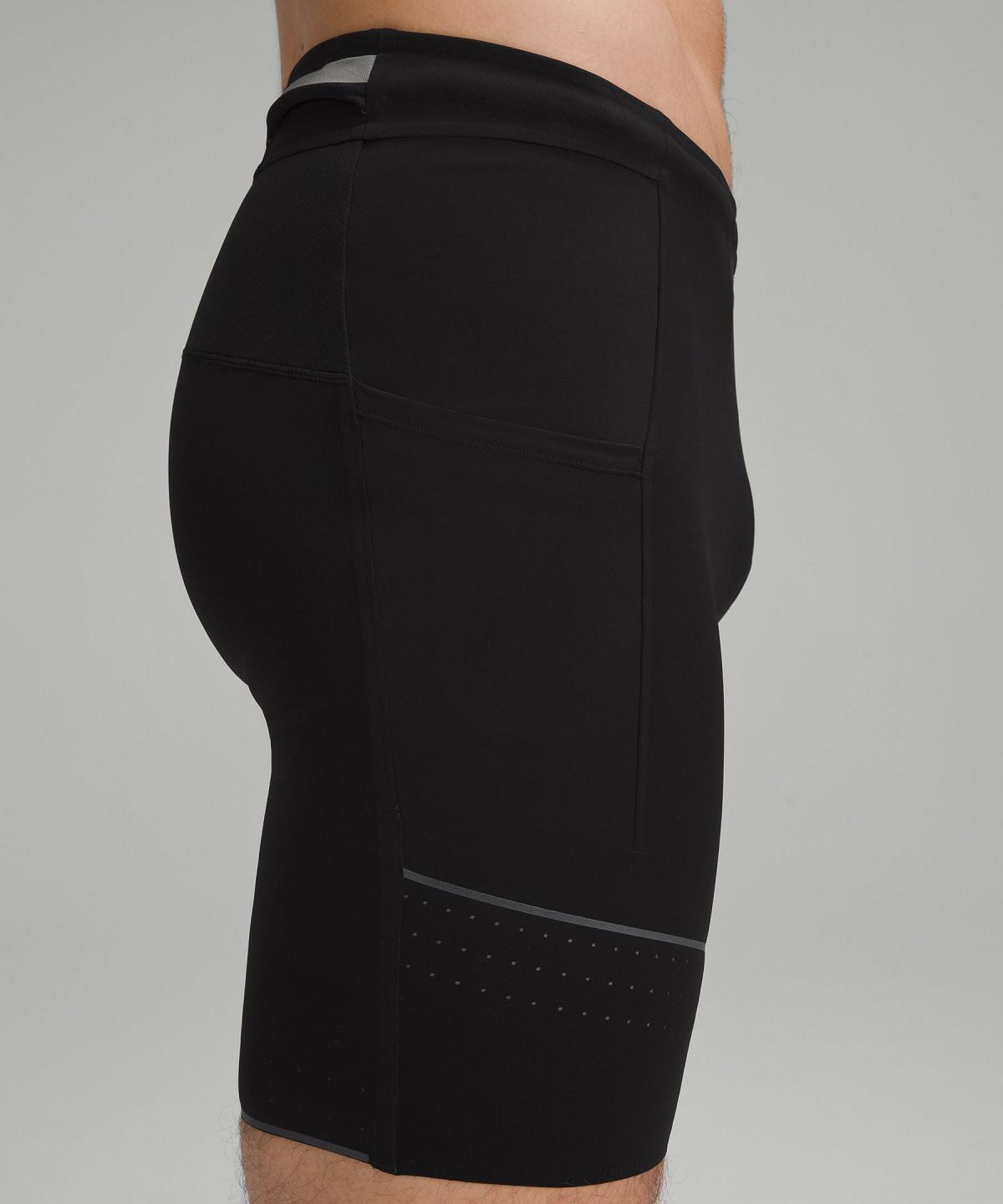 Black Lululemon Fast and Free Half Tight 8" Men Shorts | NZ_LuLu83175