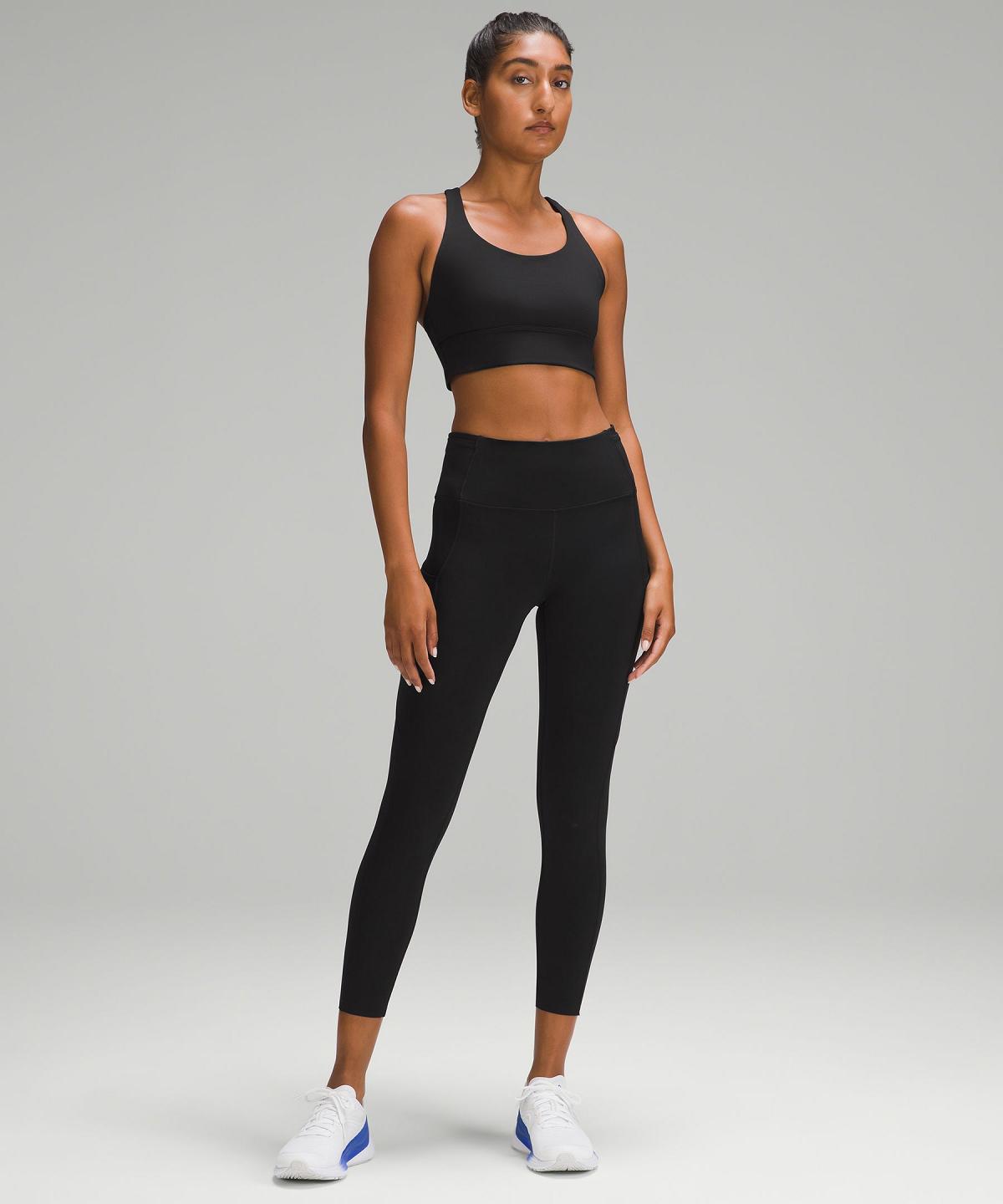 Black Lululemon Fast and Free High-Rise Tight 25" Women Leggings | NZ_LuLu40271