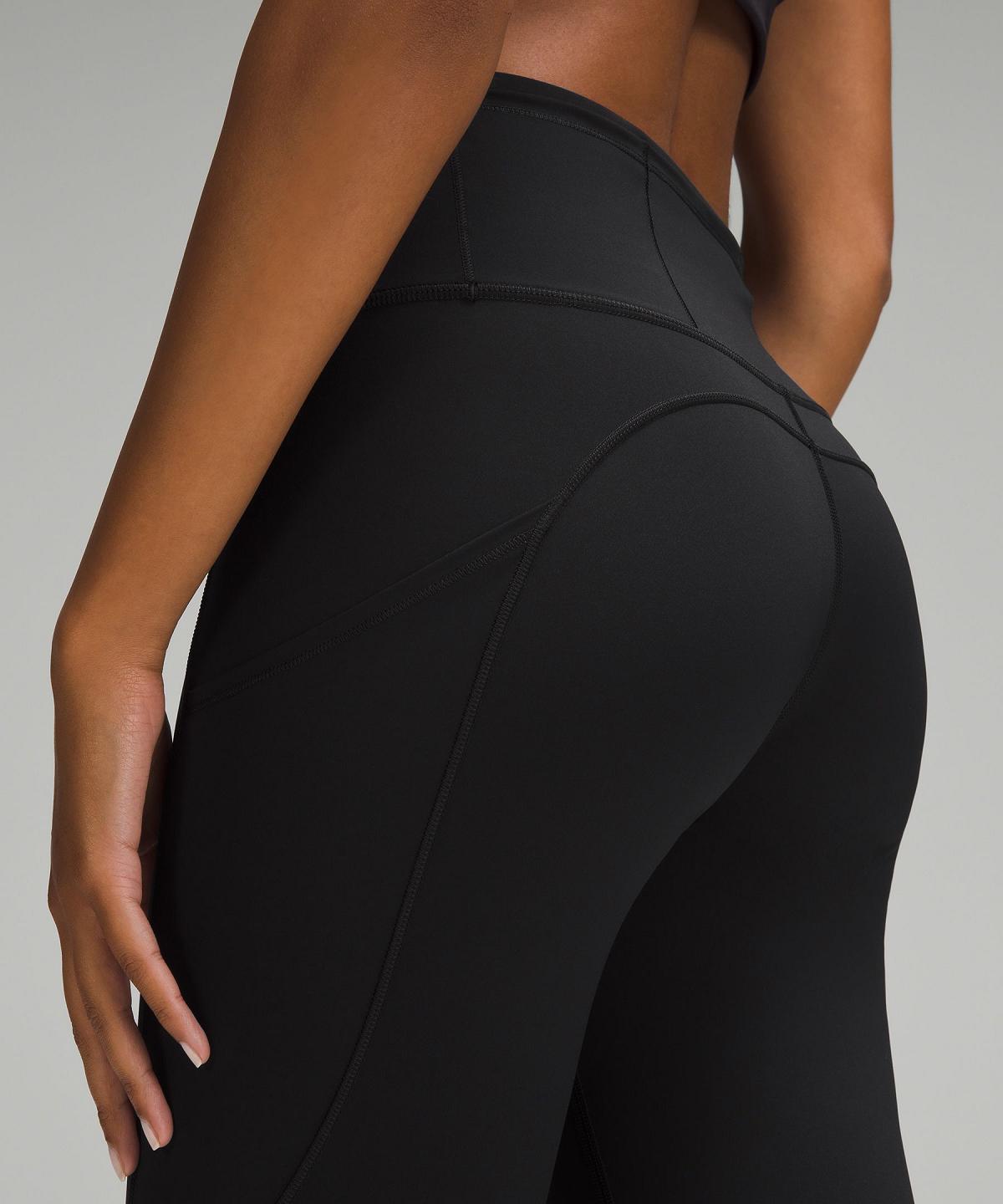 Black Lululemon Fast and Free High-Rise Tight 25" Women Leggings | NZ_LuLu40271