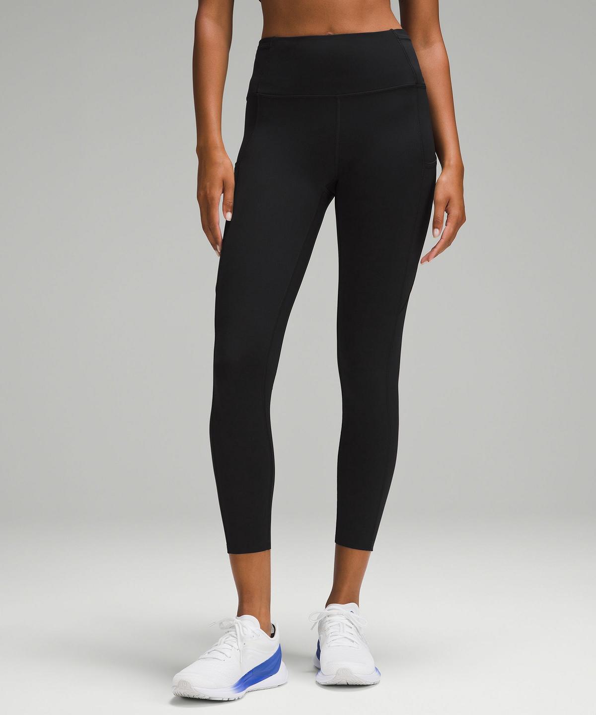 Black Lululemon Fast and Free High-Rise Tight 25" Women Pants | NZ_LuLu71392