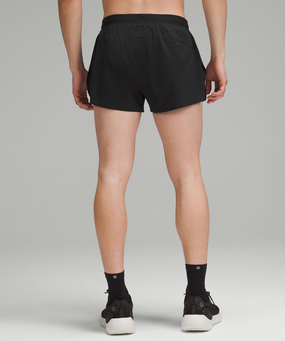 Black Lululemon Fast and Free Reflective 3" Men Shorts | NZ_LuLu27788