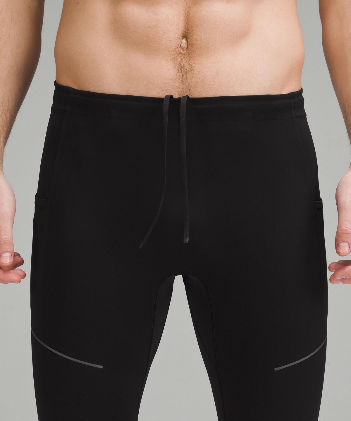 Black Lululemon Fast and Free Tight 28" Men Pants | NZ_LuLu73521