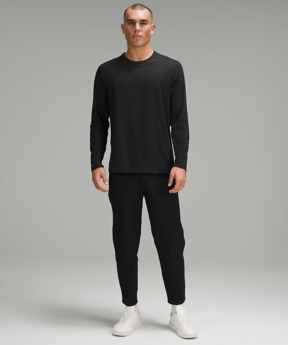 Black Lululemon Fundamental Long-Sleeve Men Shirts | NZ_LuLu41387