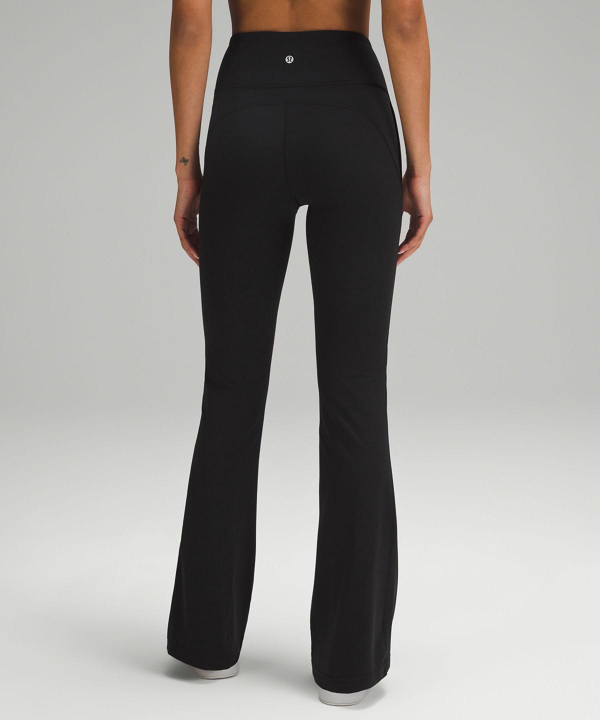 Black Lululemon Groove High-Rise Flared Pant with Pockets 32.5" Women Leggings | NZ_LuLu28487