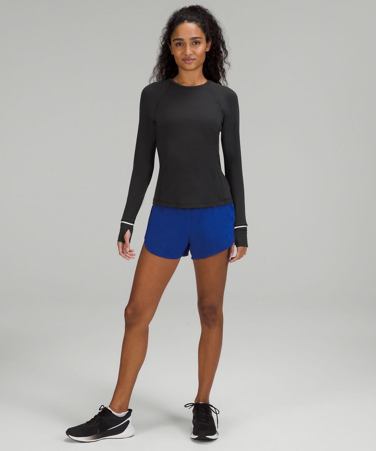 Black Lululemon It's Rulu Ribbed Long-Sleeve Women Shirts | NZ_LuLu97917