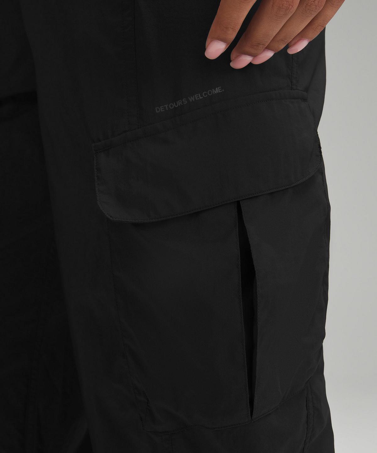 Black Lululemon Lightweight Cargo Mid-Rise Hiking Women Pants | NZ_LuLu79579