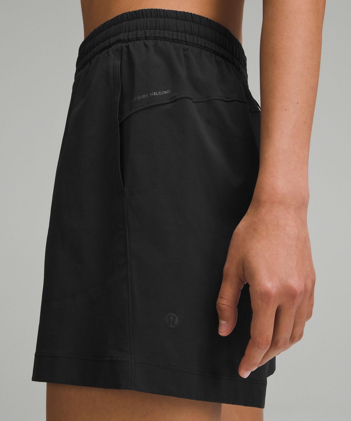 Black Lululemon Lightweight High-Rise Hiking 4" Women Shorts | NZ_LuLu14064