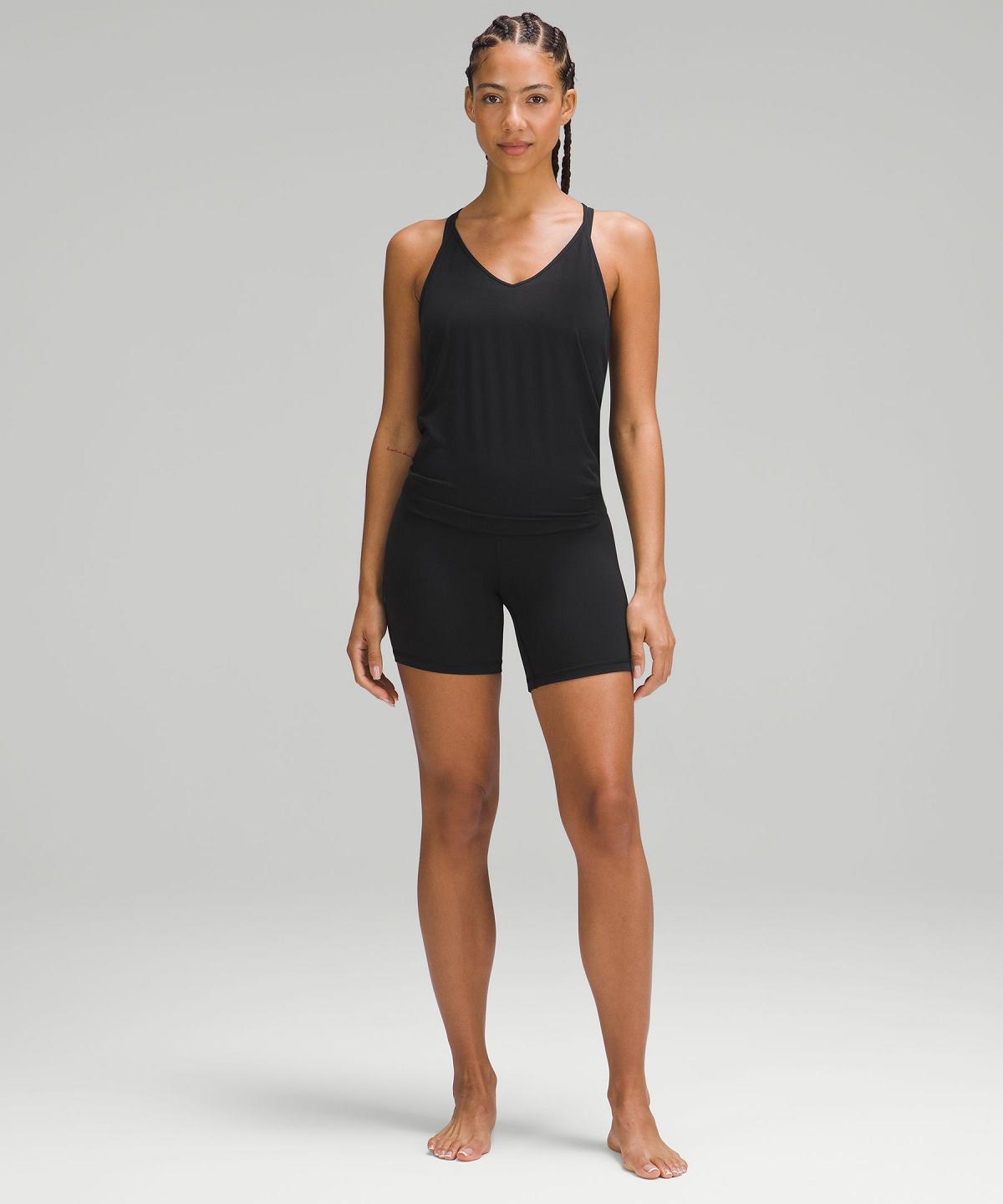 Black Lululemon Modal-Silk Yoga Women Tank Top | NZ_LuLu27737