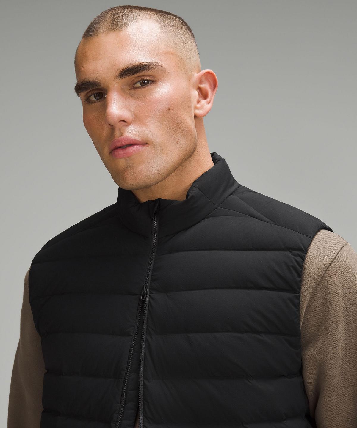 Black Lululemon Navigation Down Vest Men Coats & Jackets | NZ_LuLu99915