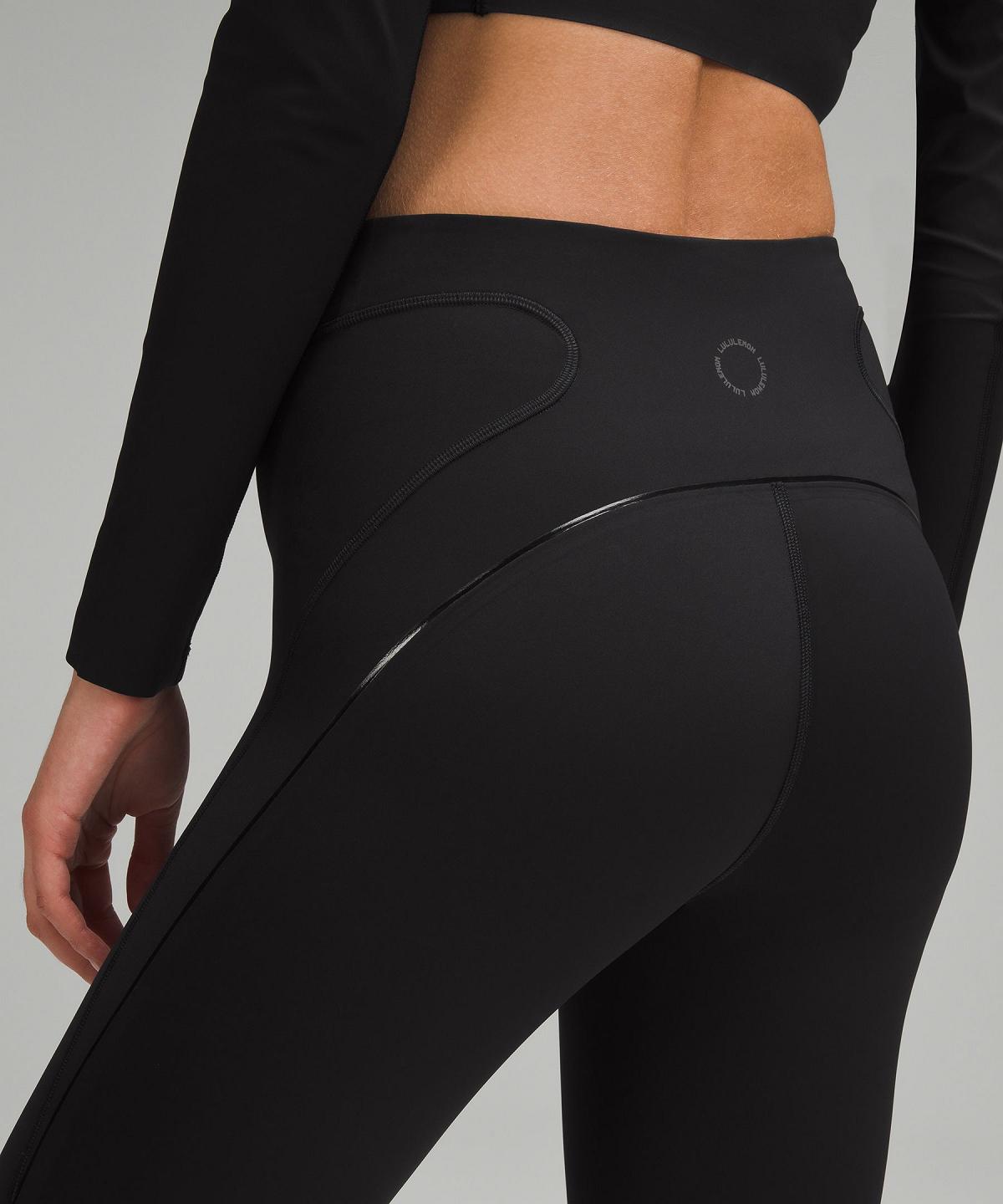 Black Lululemon Nulux Reflective High-Rise Track Tight 25" Women Leggings | NZ_LuLu76186