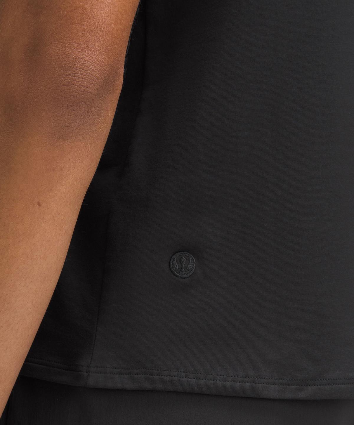 Black Lululemon Off-The-Shoulder Cotton T-Shirt Women Shirts | NZ_LuLu95620