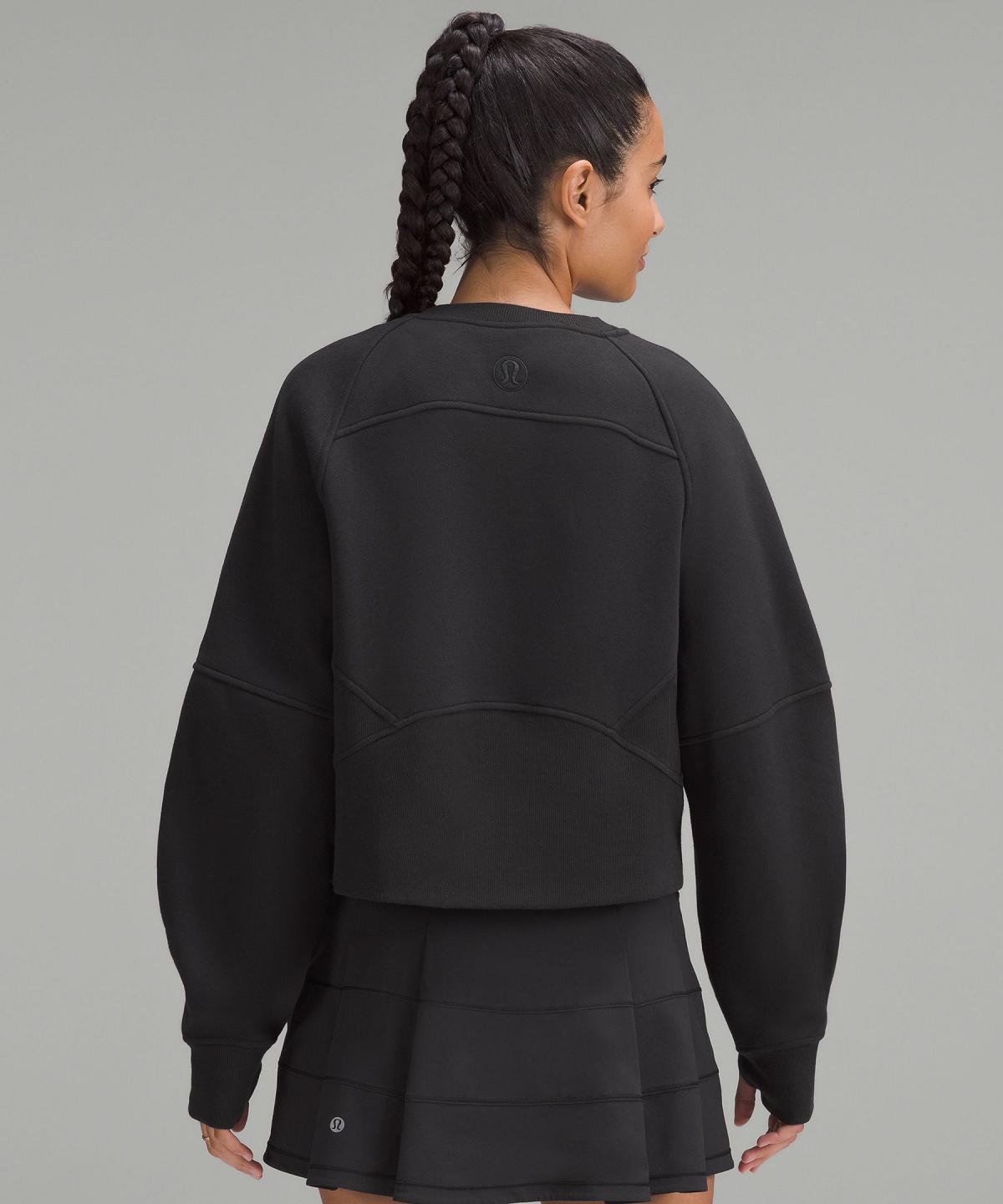 Black Lululemon Scuba Oversized Pullover Women Hoodies & Sweatshirts | NZ_LuLu63109