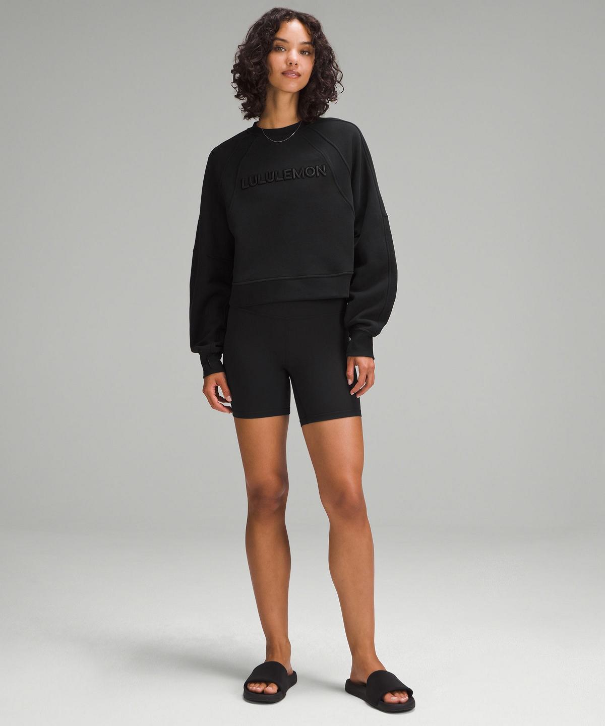 Black Lululemon Scuba Oversized Pullover Women Hoodies & Sweatshirts | NZ_LuLu95526