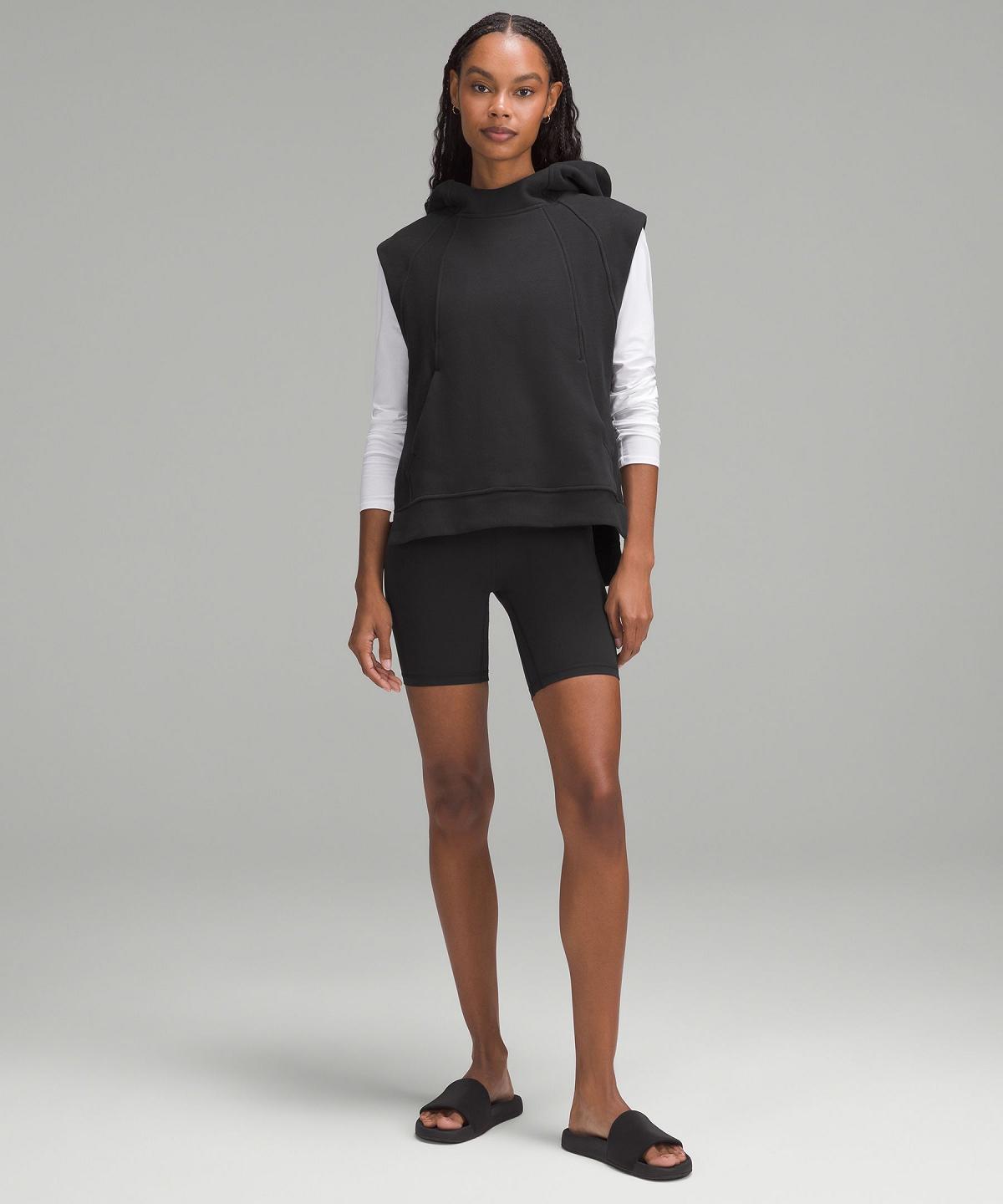 Black Lululemon Scuba Pullover Sleeveless Women Hoodies & Sweatshirts | NZ_LuLu98231