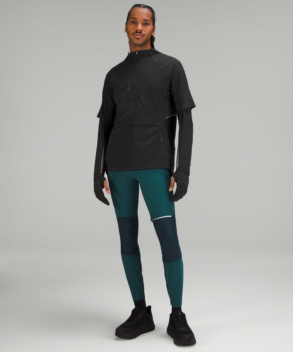 Black Lululemon SenseKnit Composite Running Men Coats & Jackets | NZ_LuLu25510