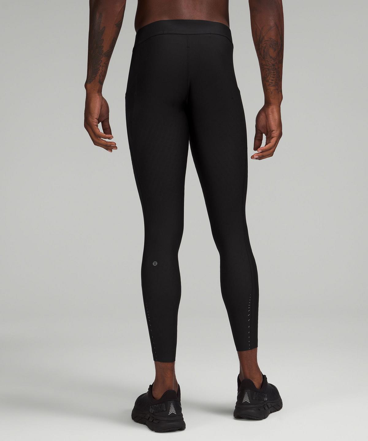 Black Lululemon SenseKnit Running High-Rise Tight 28" Men Pants | NZ_LuLu97525