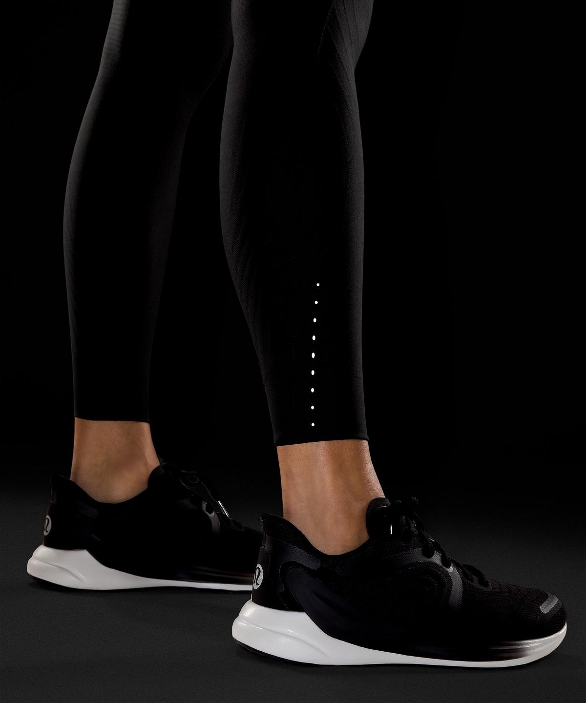 Black Lululemon SenseKnit Running High-Rise Tight 28" Women Pants | NZ_LuLu70008