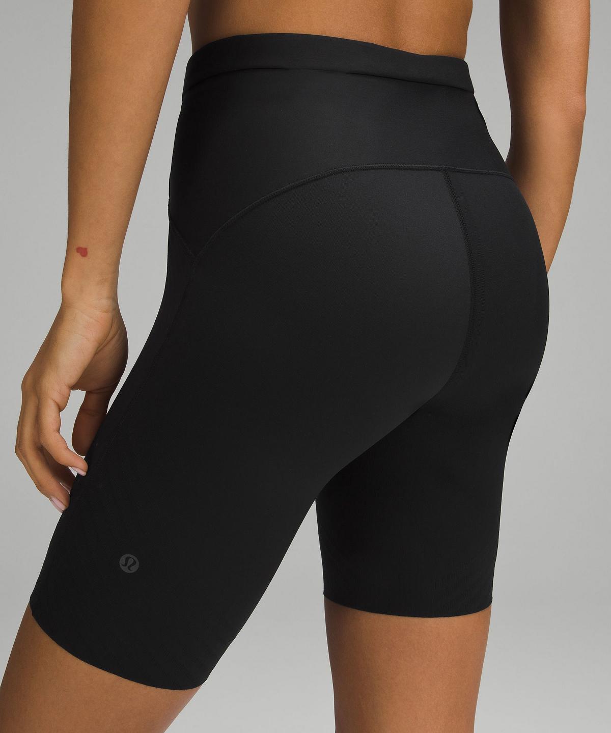 Black Lululemon SenseKnit Running High-Rise 8" Women Shorts | NZ_LuLu43319