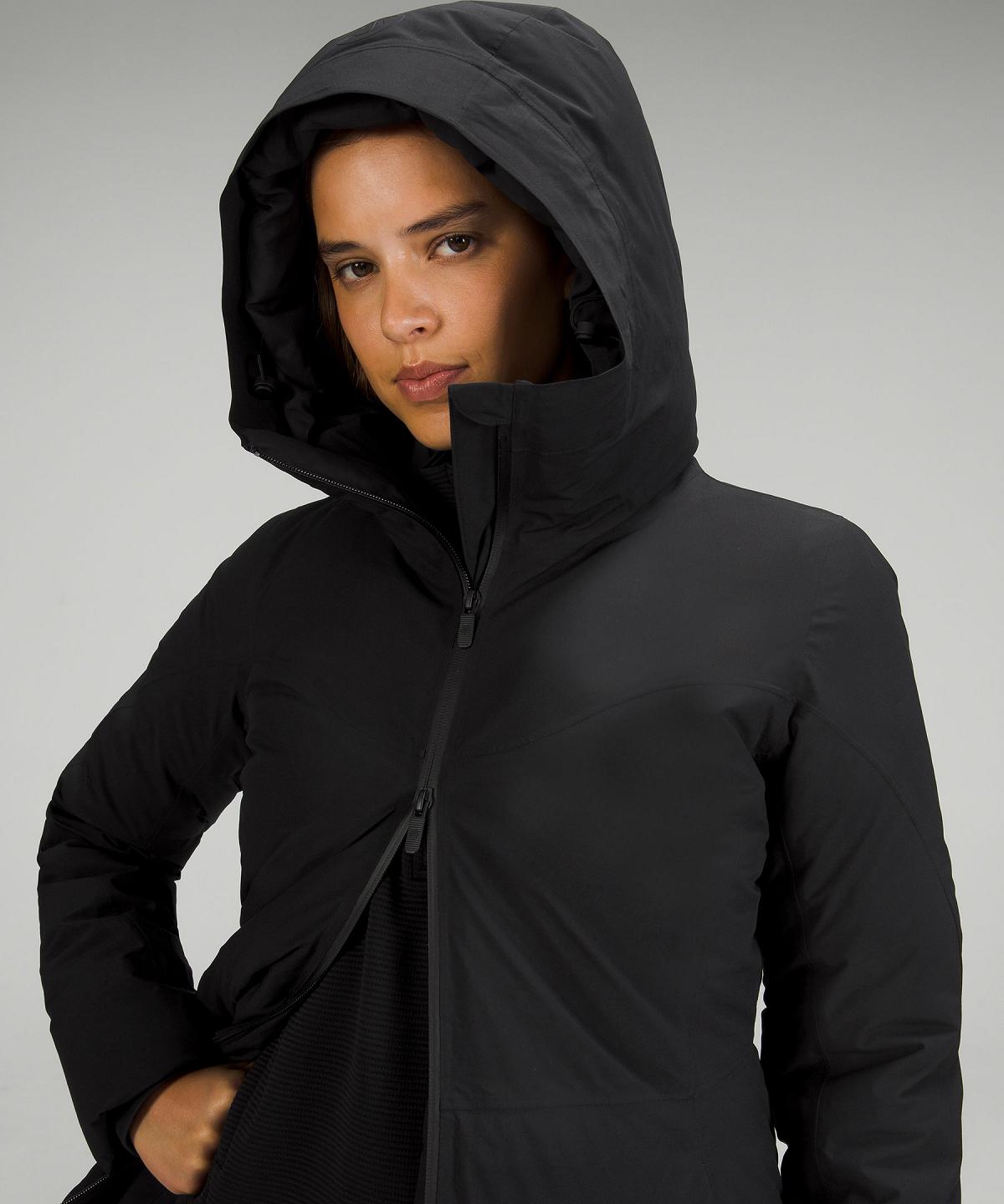 Black Lululemon Sleet Street Long Women Coats & Jackets | NZ_LuLu61274