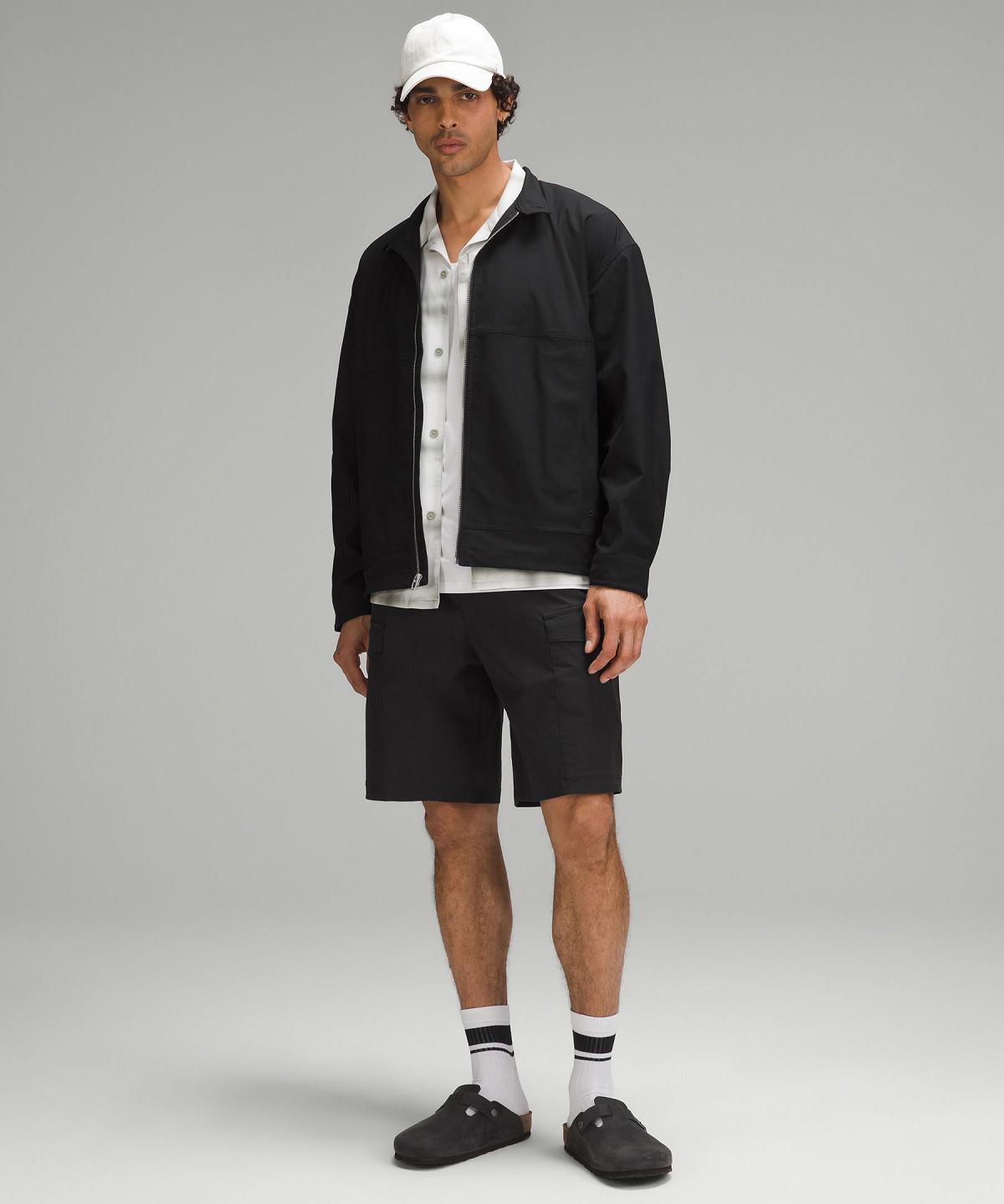 Black Lululemon Smooth Twill Full-Zip Men Coats & Jackets | NZ_LuLu78099