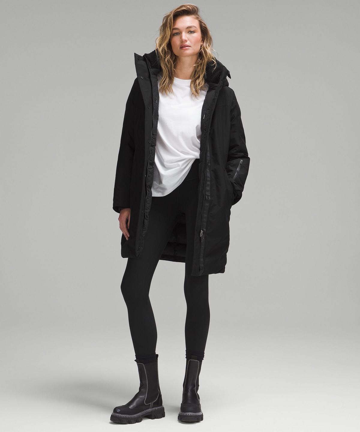 Black Lululemon Snow Warrior Parka Women Coats & Jackets | NZ_LuLu17432