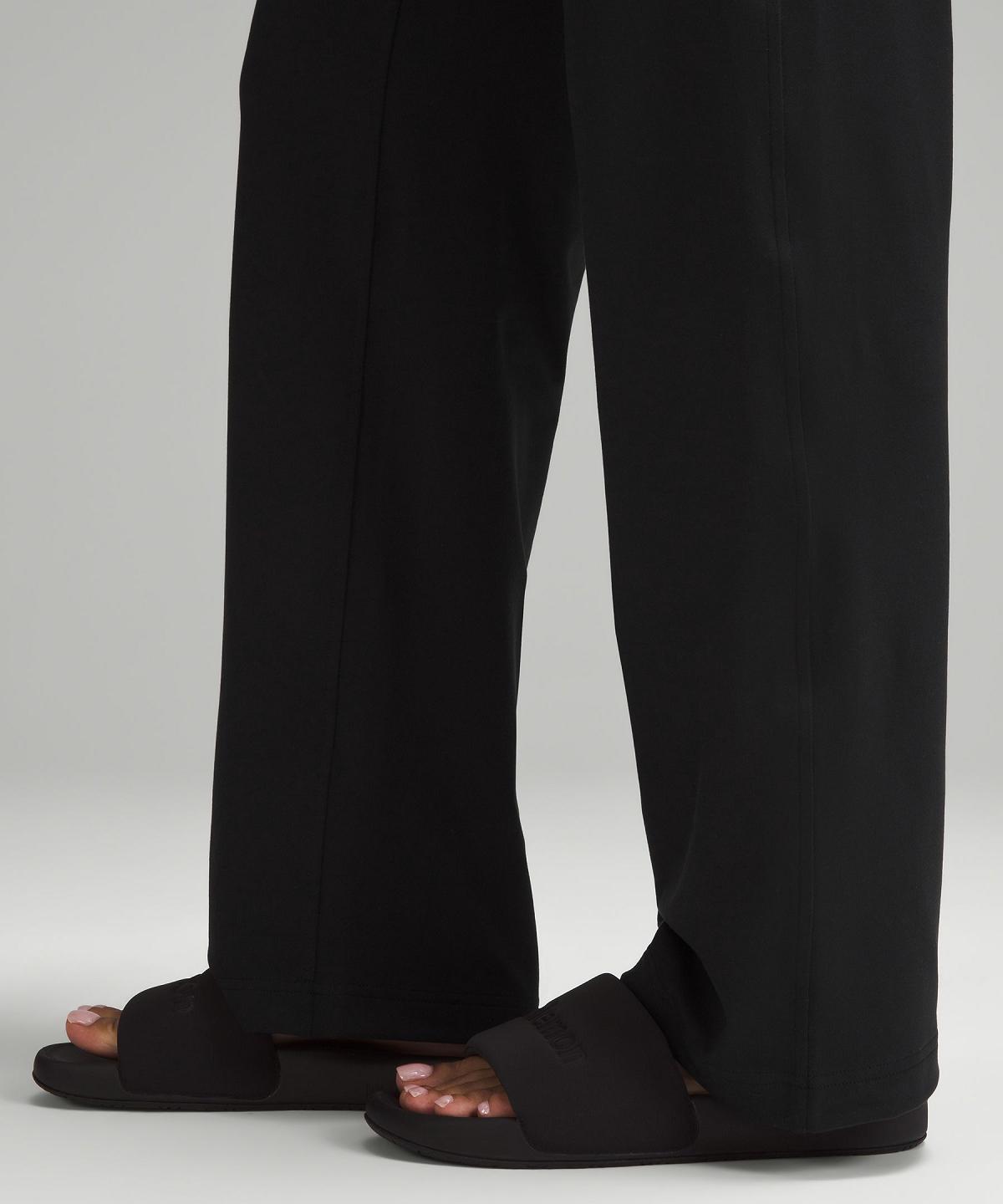 Black Lululemon Soft Jersey Straight-Leg Mid-Rise Women Pants | NZ_LuLu89868