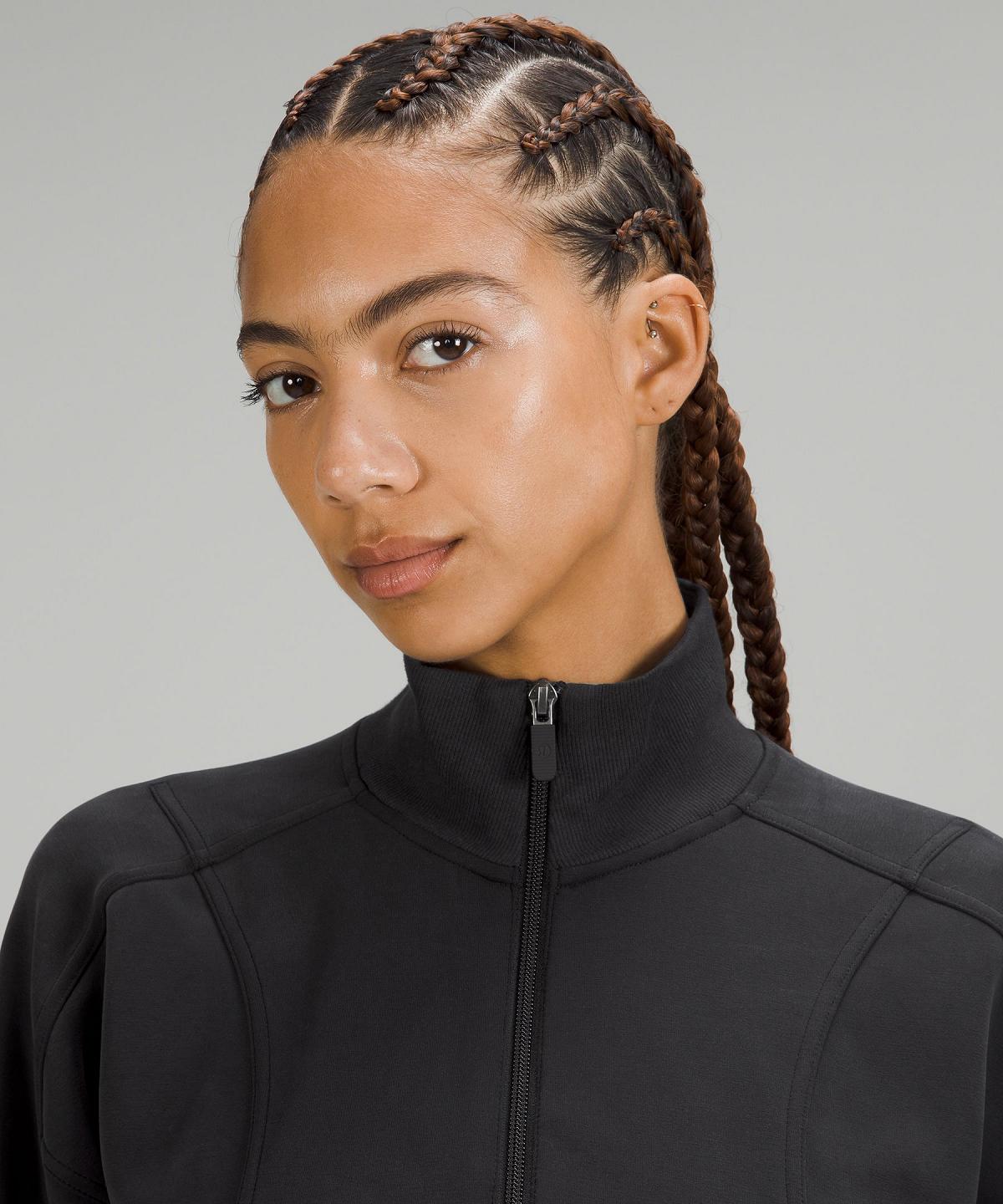 Black Lululemon Softstreme Long-Sleeve Half-Zip Women Dress | NZ_LuLu60340