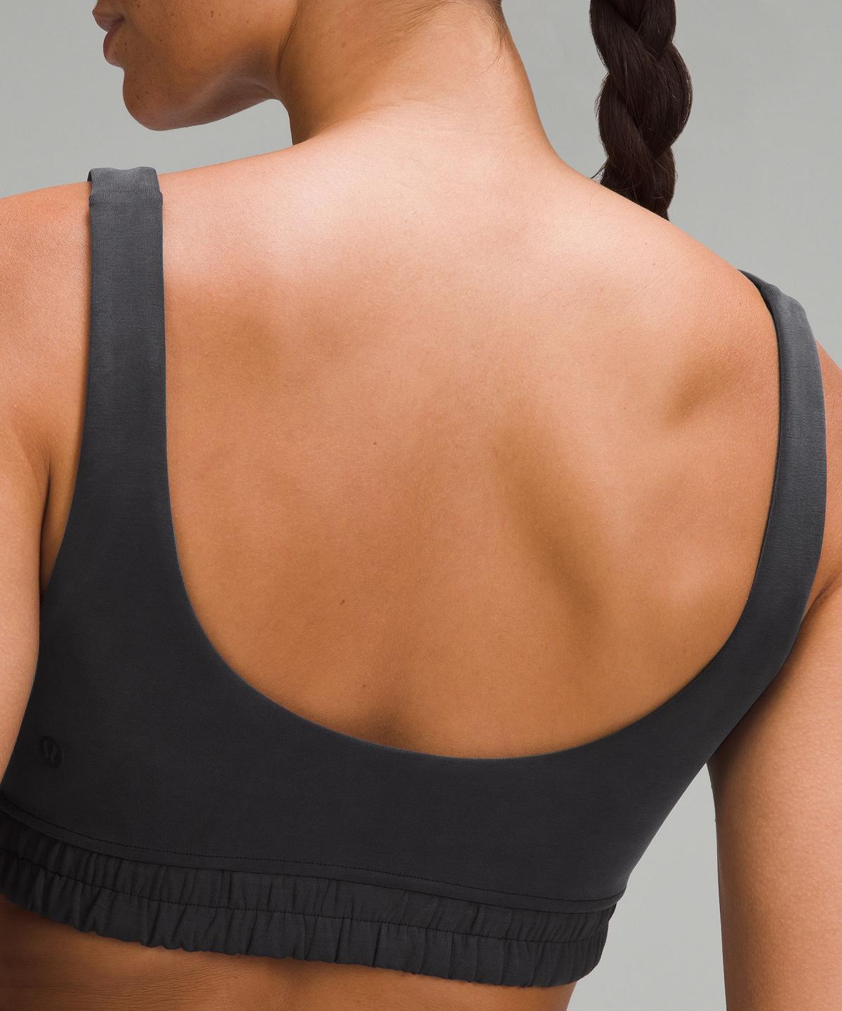 Black Lululemon Softstreme Scoop-Neck Women Sports Bra | NZ_LuLu76651