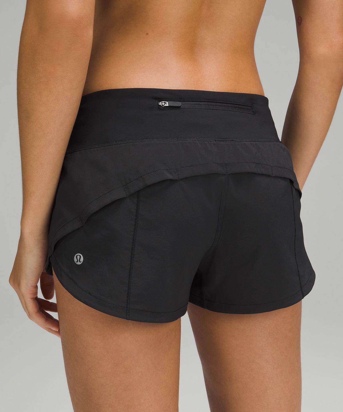 Black Lululemon Speed Up Low-Rise Lined 2.5" Women Shorts | NZ_LuLu65555