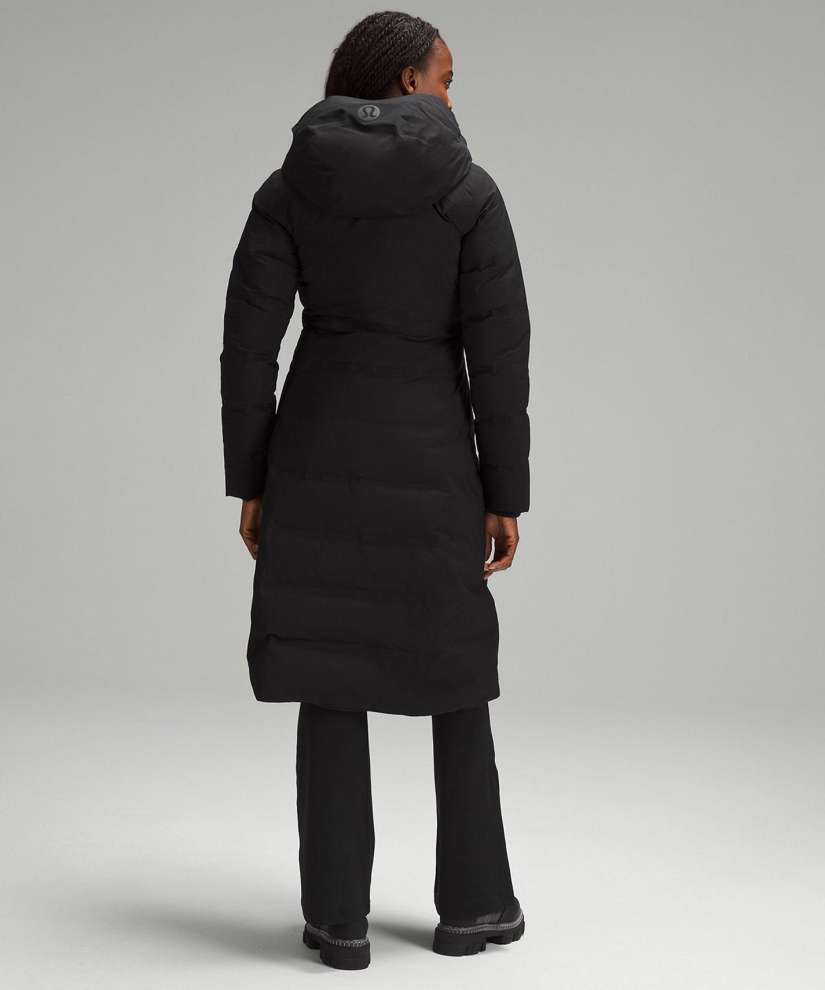 Black Lululemon StretchSeal Sleet Street Long Women Coats & Jackets | NZ_LuLu31122