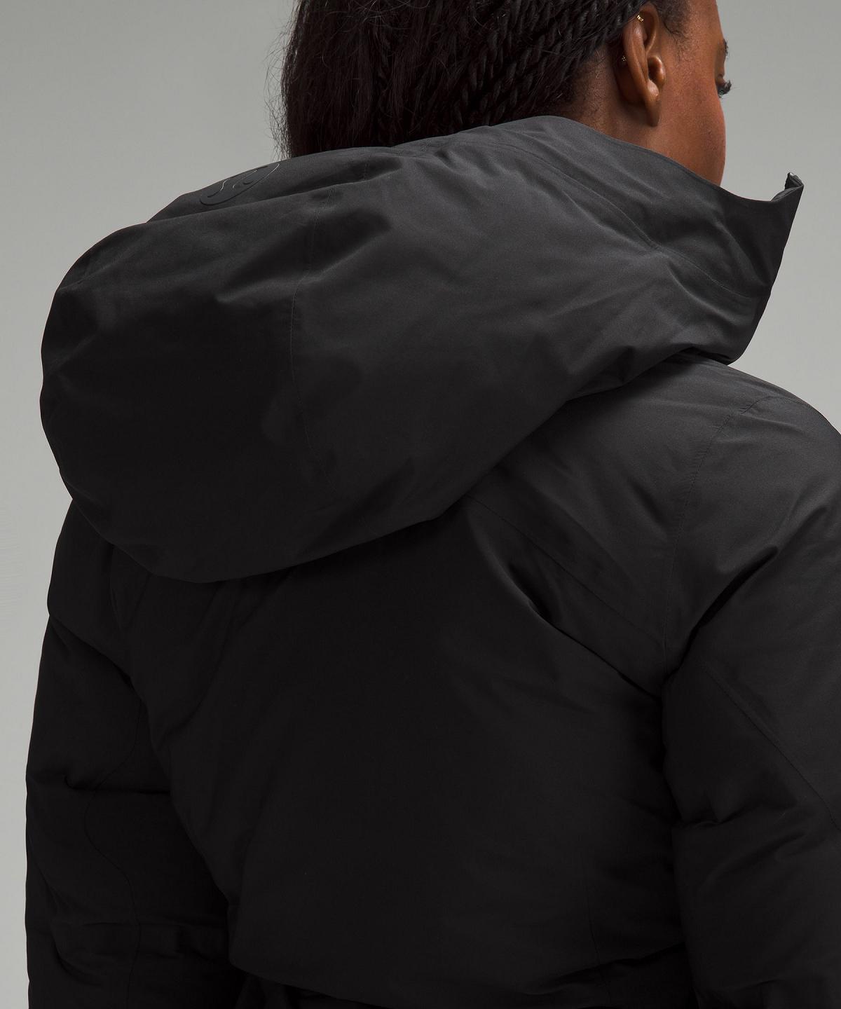 Black Lululemon StretchSeal Sleet Street Long Women Coats & Jackets | NZ_LuLu31122