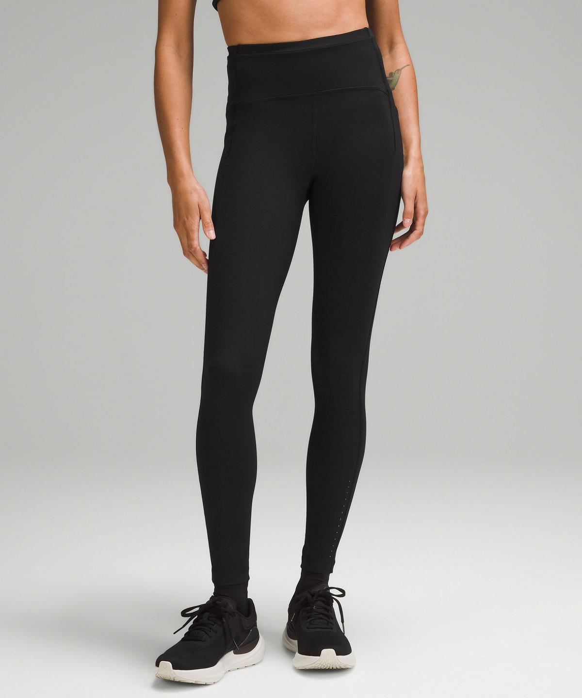 Black Lululemon Swift Speed High-Rise Tight 28" Women Leggings | NZ_LuLu69711