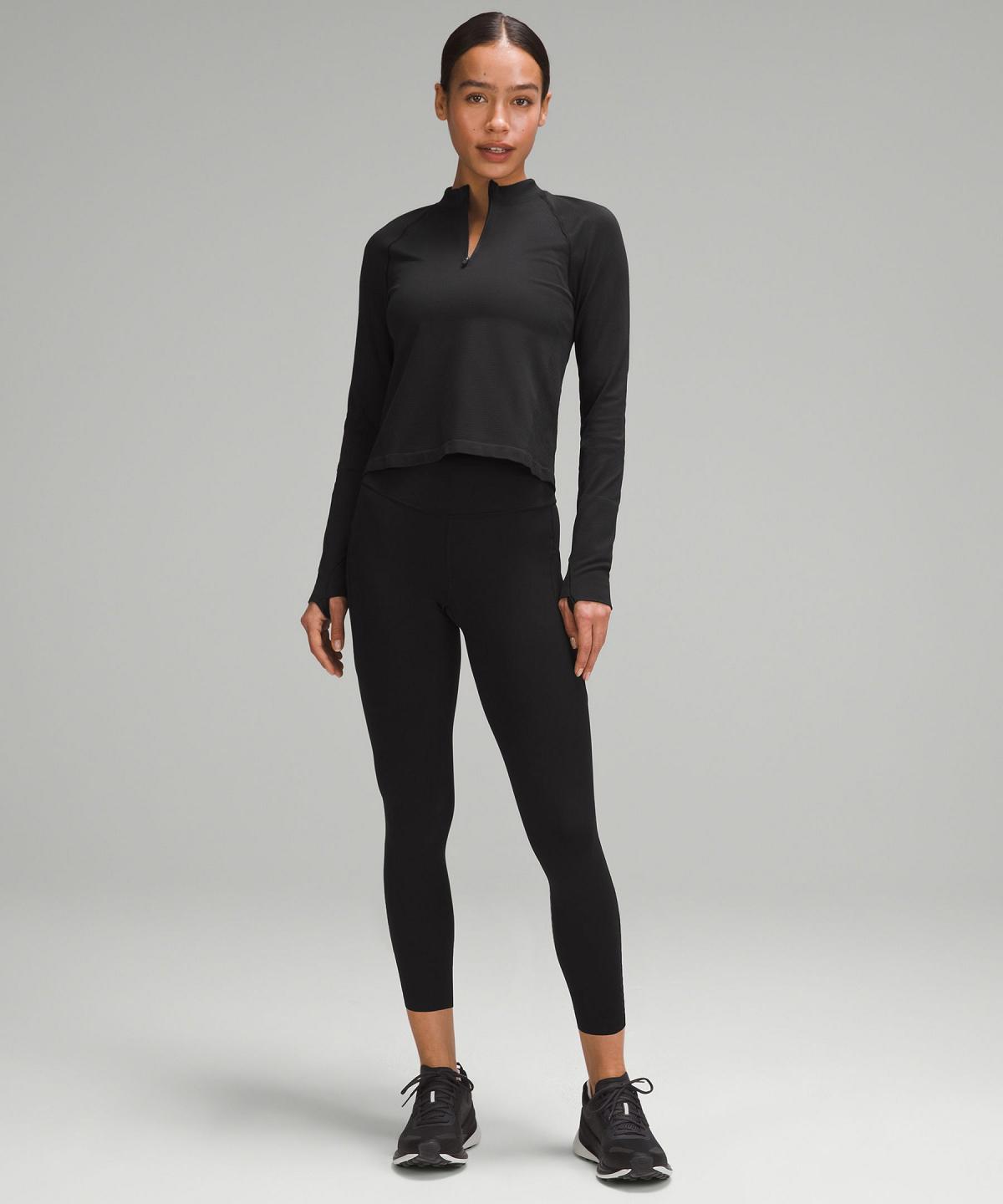 Black Lululemon Swiftly Tech Mockneck Half Zip 2.0 Women Long Sleeve Shirts | NZ_LuLu17630