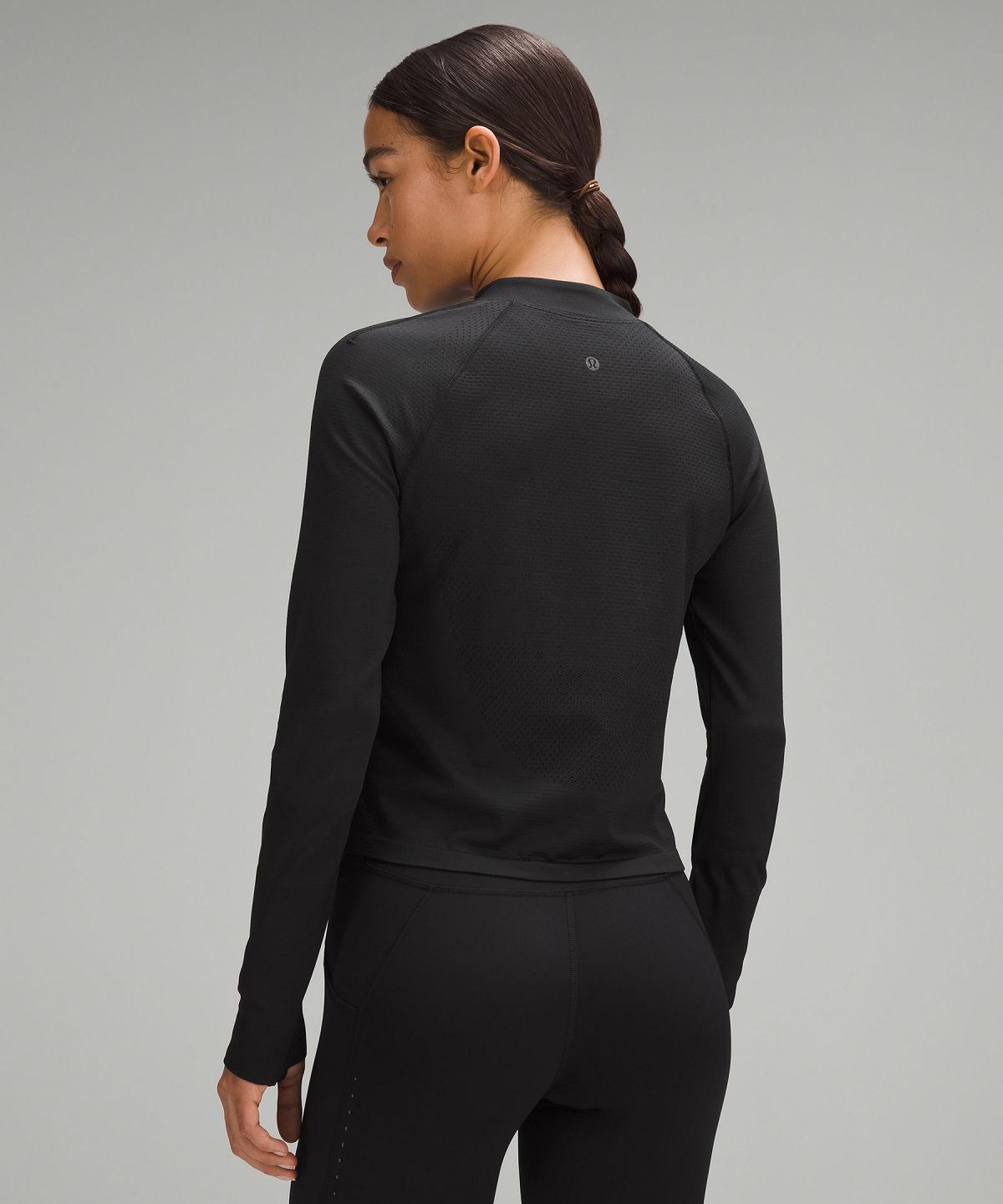 Black Lululemon Swiftly Tech Mockneck Half Zip 2.0 Women Long Sleeve Shirts | NZ_LuLu17630