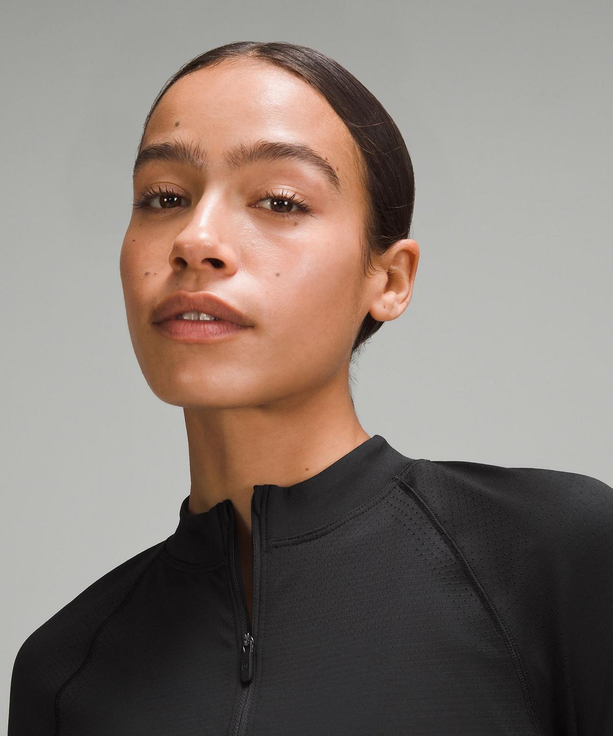 Black Lululemon Swiftly Tech Mockneck Half Zip 2.0 Women Long Sleeve Shirts | NZ_LuLu17630