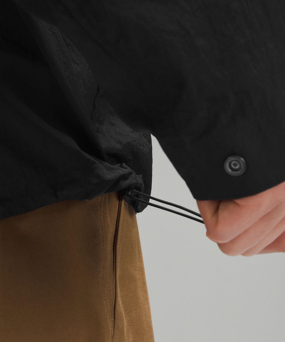 Black Lululemon Textured Full-Zip Hooded Men Coats & Jackets | NZ_LuLu79411