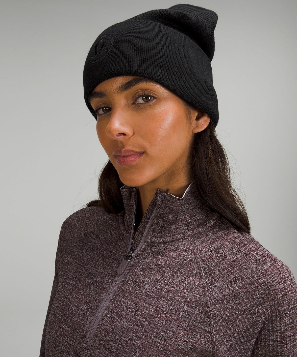 Black Lululemon Warm Revelation Men Hats | NZ_LuLu77236