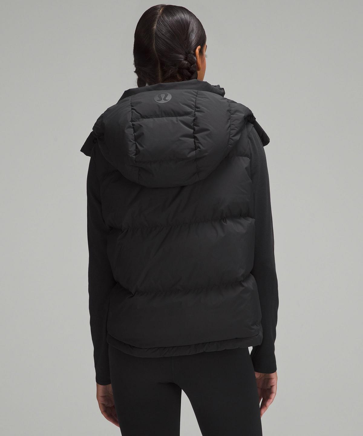 Black Lululemon Wunder Puff Cropped Vest Women Coats & Jackets | NZ_LuLu12948