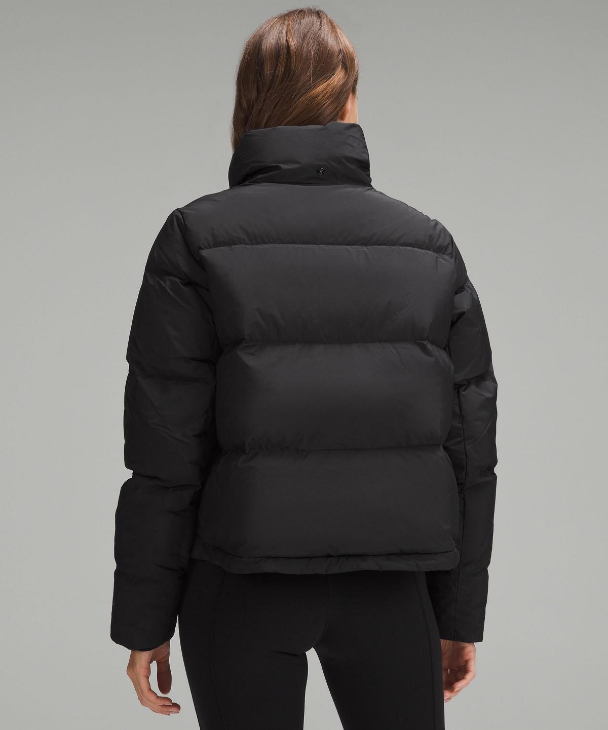 Black Lululemon Wunder Puff Cropped Women Coats & Jackets | NZ_LuLu33166