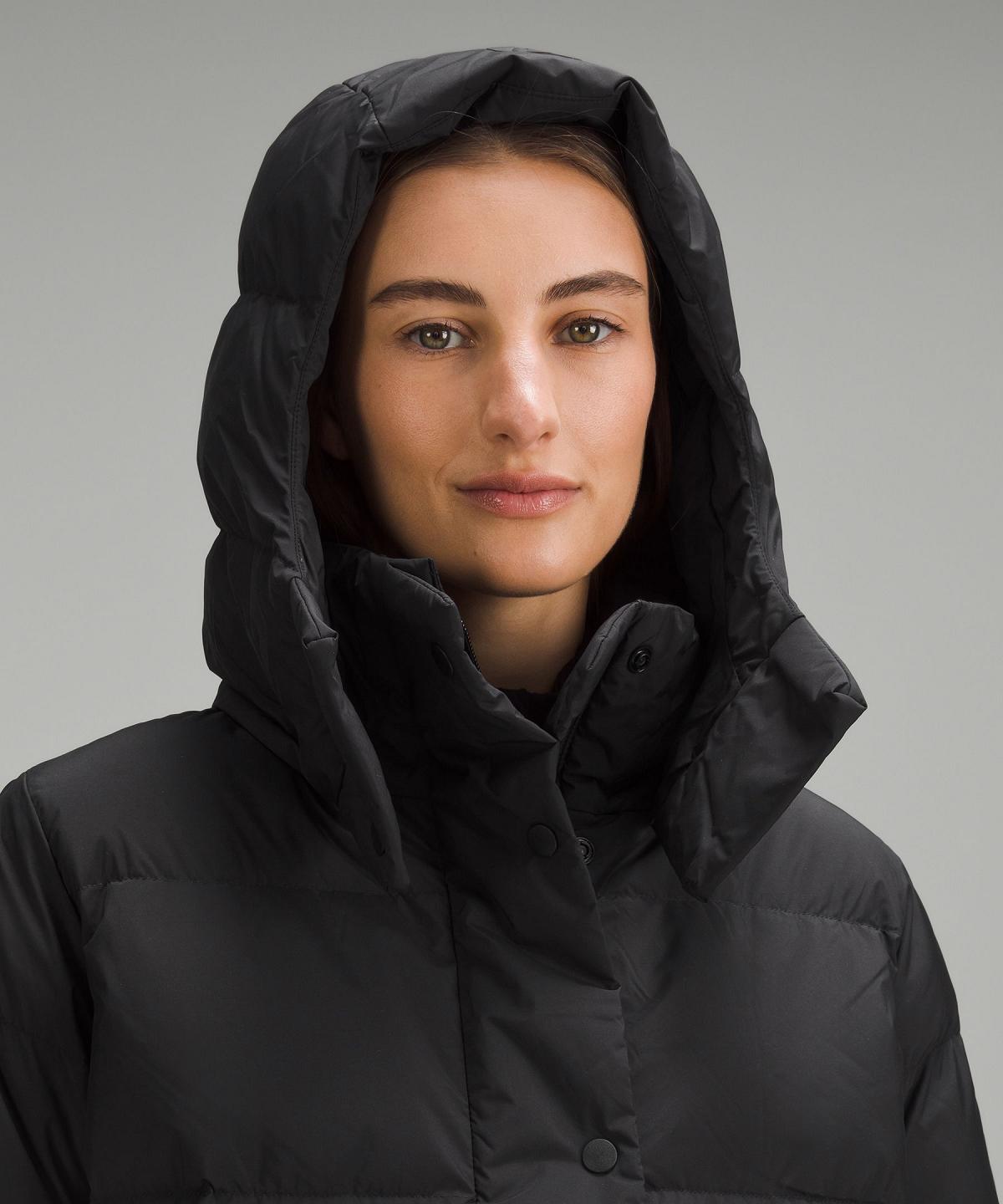 Black Lululemon Wunder Puff Cropped Women Coats & Jackets | NZ_LuLu33166