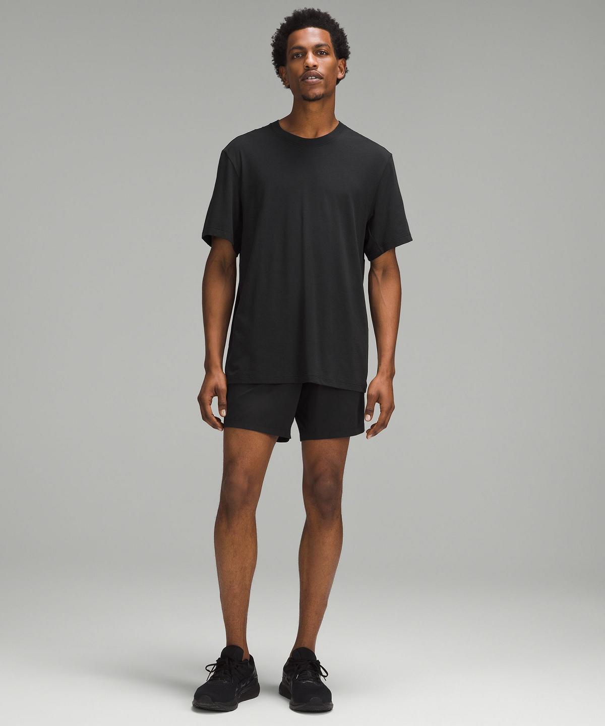 Black Lululemon Zeroed In Short-Sleeve Men Shirts | NZ_LuLu14068