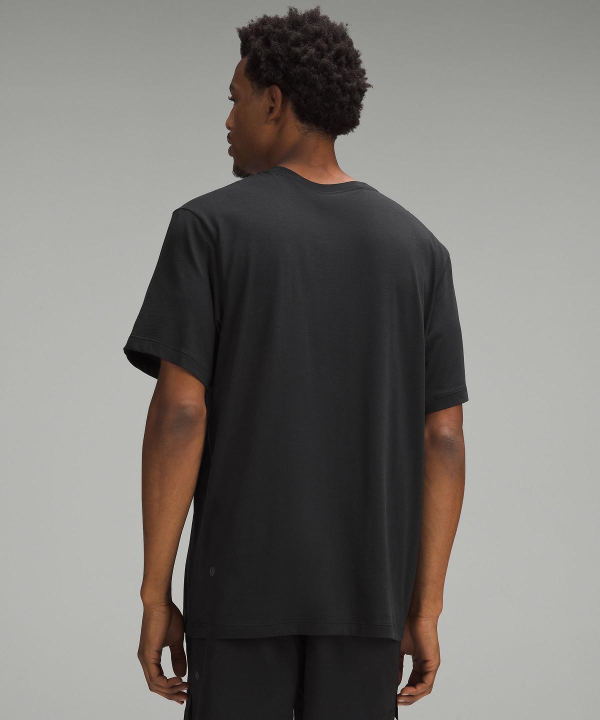 Black Lululemon Zeroed In Short-Sleeve Men Shirts | NZ_LuLu14068