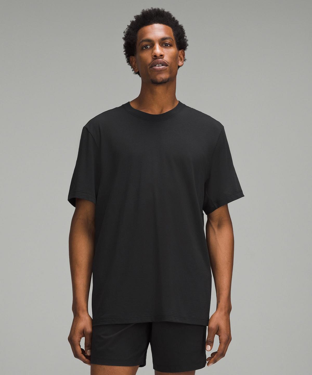 Black Lululemon Zeroed In Short-Sleeve Men Shirts | NZ_LuLu14068