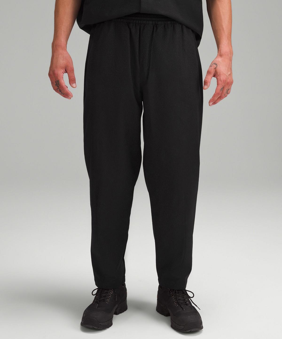 Black Lululemon lululemon lab Jacquard Relaxed-Tapered 27"L Men Trousers | NZ_LuLu10567