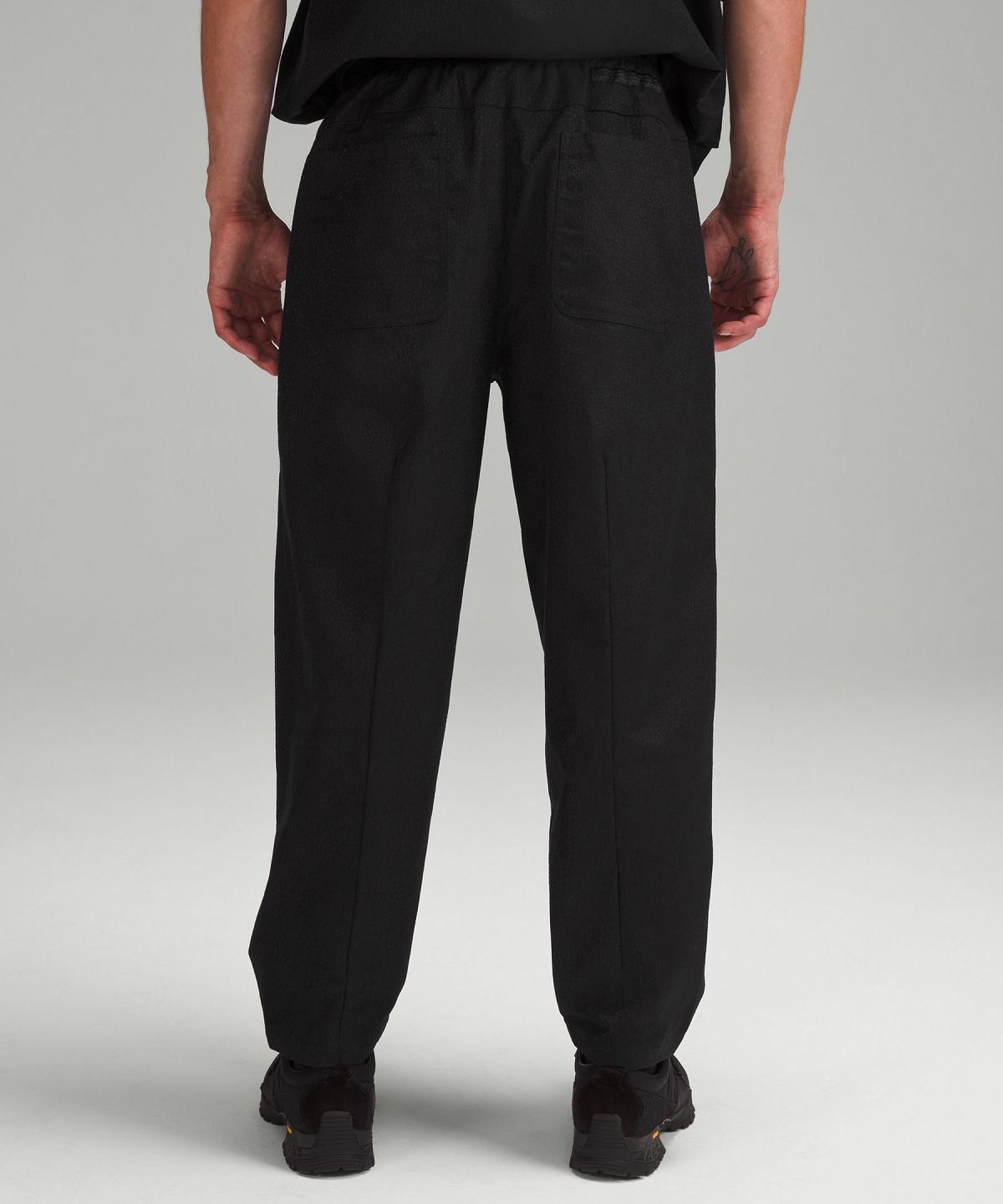 Black Lululemon lululemon lab Jacquard Relaxed-Tapered 27"L Men Trousers | NZ_LuLu10567