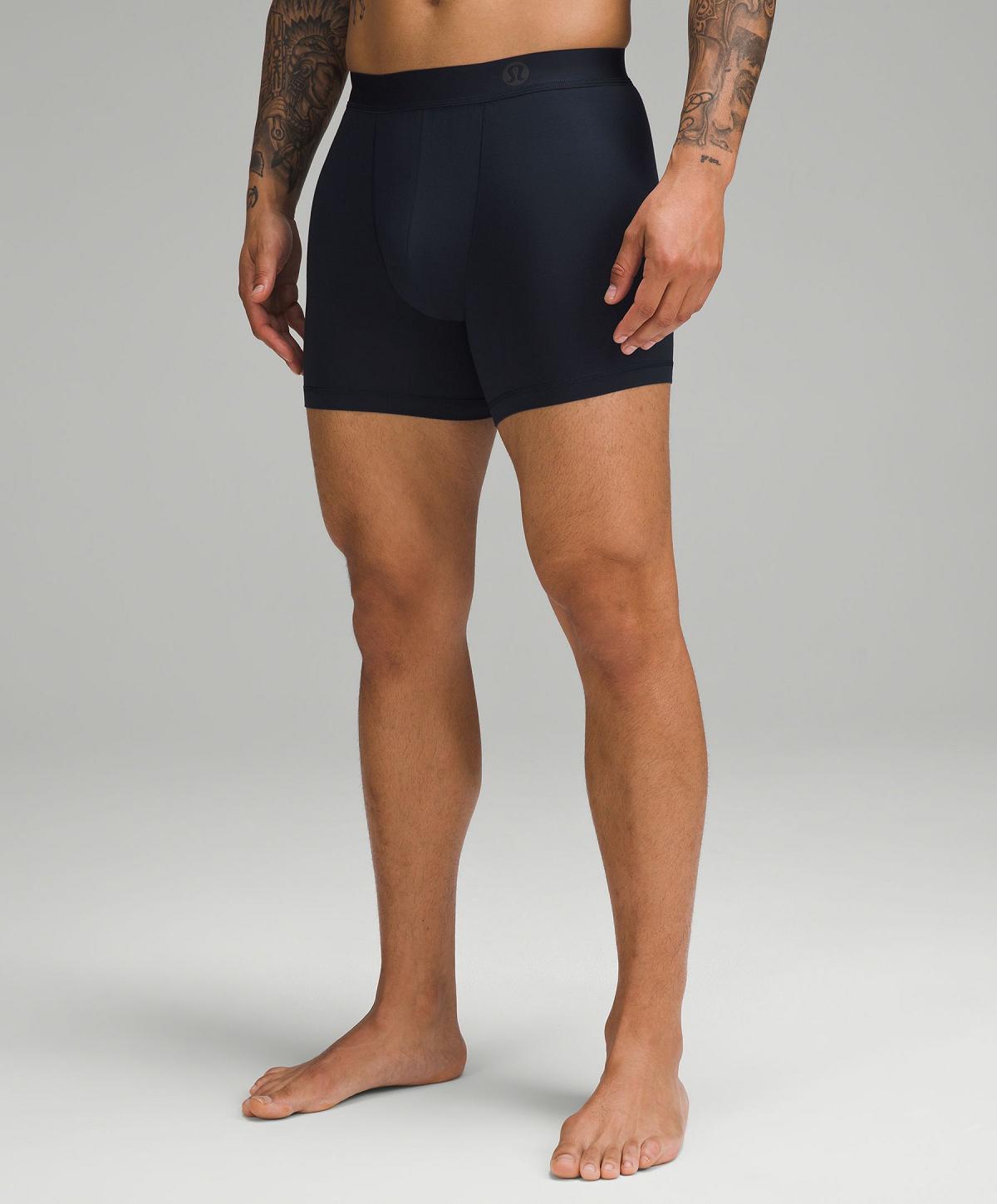 Black / Brown / Navy / Blue Lululemon Always In Motion Boxer 5" Men Underwear | NZ_LuLu75287