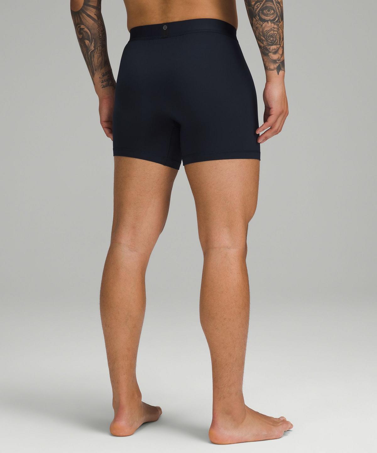 Black / Brown / Navy / Blue Lululemon Always In Motion Boxer 5" Men Underwear | NZ_LuLu75287