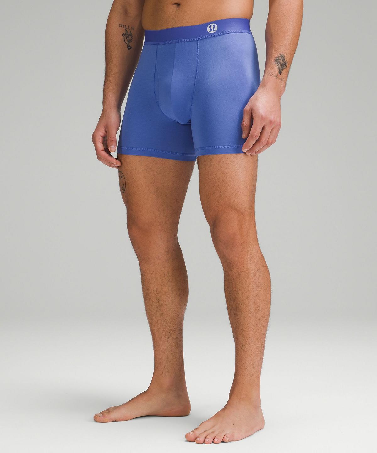 Black / Grey / Navy Lululemon Always In Motion Boxer with Fly 5" Men Underwear | NZ_LuLu62309