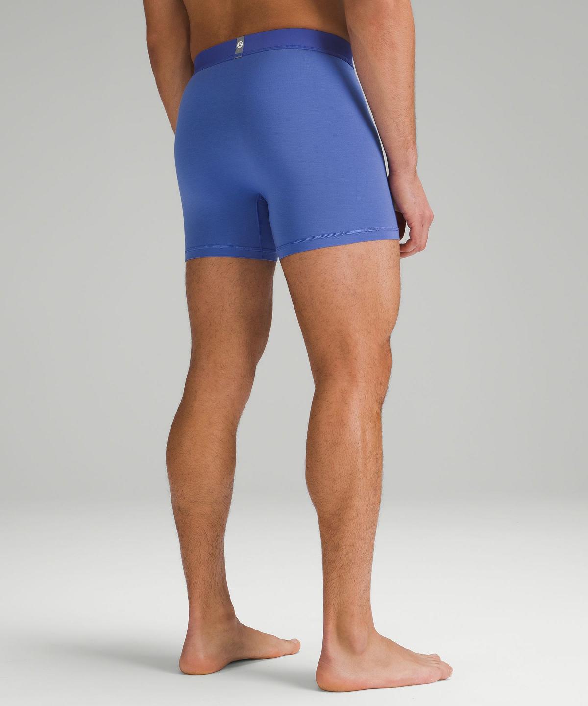 Black / Grey / Navy Lululemon Always In Motion Boxer with Fly 5" Men Underwear | NZ_LuLu62309